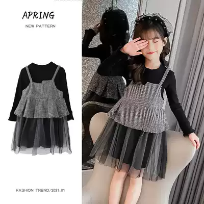 Next alice girl dress 2021 Spring and Autumn New Korean version of foreign school princess skirt two-piece