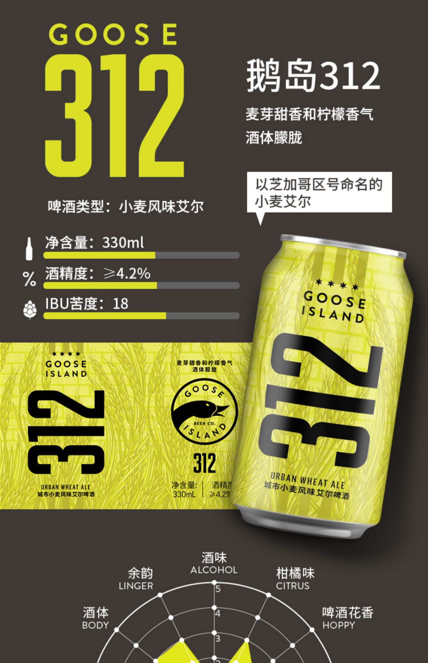 鹅岛精酿啤酒新手包330ml*6听