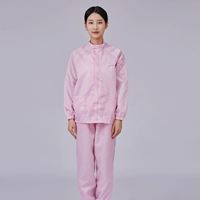 Розовый топ с воротником-стойкой + брюки