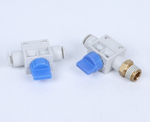 SMC type straight-through plastic quick-plug manual valve two-way three-way switch valve water valve J-VHK3-4 6 8 10 12