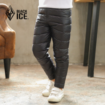 Black Ice 700 Puff Childrens Down Pants Winter Outdoor Leisure Cold Warm Pants Boys and Girls Goose Down Pants