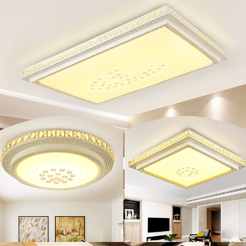 New crystal lamp modern minimalist rectangular living room light LED suction top lamp Creative bedroom room lamp special price