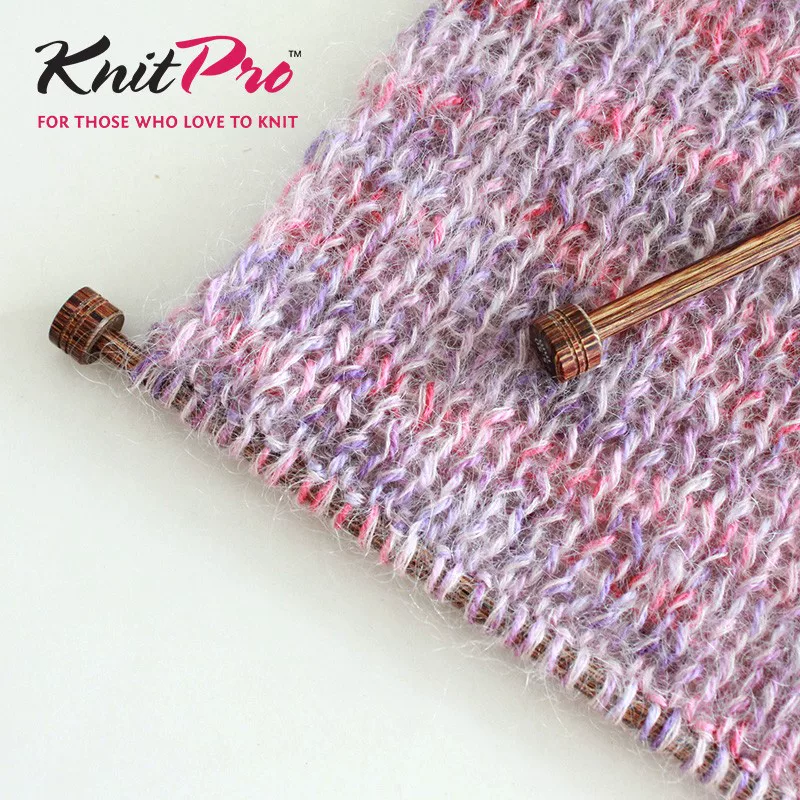 [KnitPro Ginger 35cm 进口单头直针彩木针围巾毛衣针棒针直针]