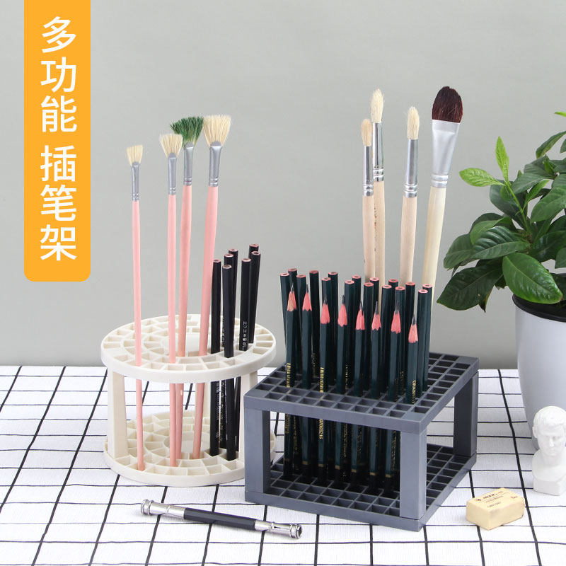 Art Students 96 Hole Square Pen Holder Organizer Multi-function Place Drawing Circular Pen Holder Brush Pen Holder 96 Layers Pen Holder Organizer Oil Painting Watercolor Watercolor Pen Holder Drying Pen Holder
