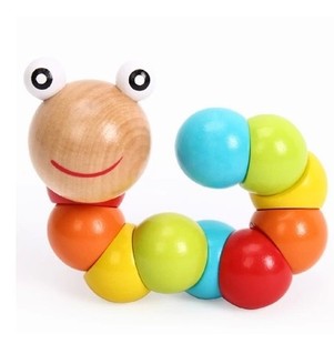Twisting worms 0-1-2-3 years old children beaded around beads toys baby Development Intelligence