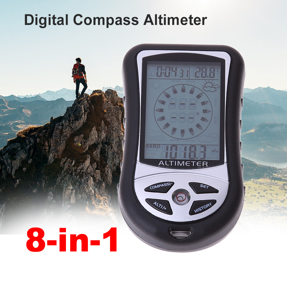 Handheld altimeter mountaineering multifunctional compass barometer altitude gauge thermometer outdoor fishing tour