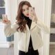 Small jacket 2022 autumn and winter new design suede all-match long-sleeved niche short coat top women's clothing