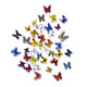 3d color fake butterfly decoration small flower wall sticker simulation pvc three-dimensional props plastic stickers pendant greening