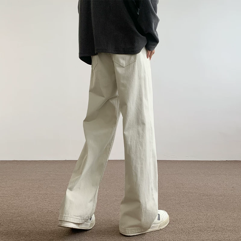[Yunqi Hao Yiran Endorsement] GENIOLAMODE off-white cotton work casual pants men's spring and summer straight pants