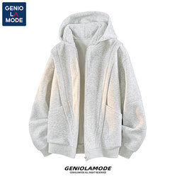 Geniolamode Design Jacket Men's Autumn Coat Silhouette Cleanfit Couple Hoodie Sweatshirt