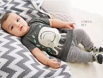 Spot NEXT childrens clothing summer boy baby elephant short-sleeved T-shirt inner pants trousers baby cotton suit