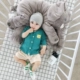 Темно -зеленая пуговица Little Bear