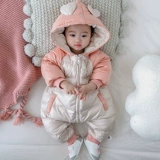 Детская зимняя толстовка с капюшоном для выхода на улицу, пуховик, 1 лет, 3 мес., 6 мес.