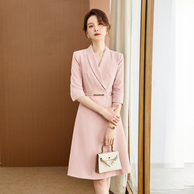 Professional Suit Dress for Women 2026 New High-End Elegant Host Sales Jewelry Work Dress Interview Dress
