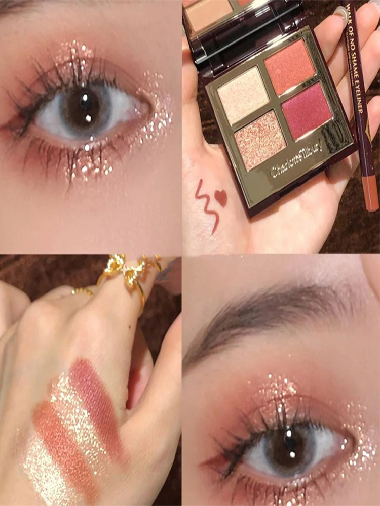 charlotte CT four-color eye shadow 2020 new color ee dv VV pillow talk Christmas copper