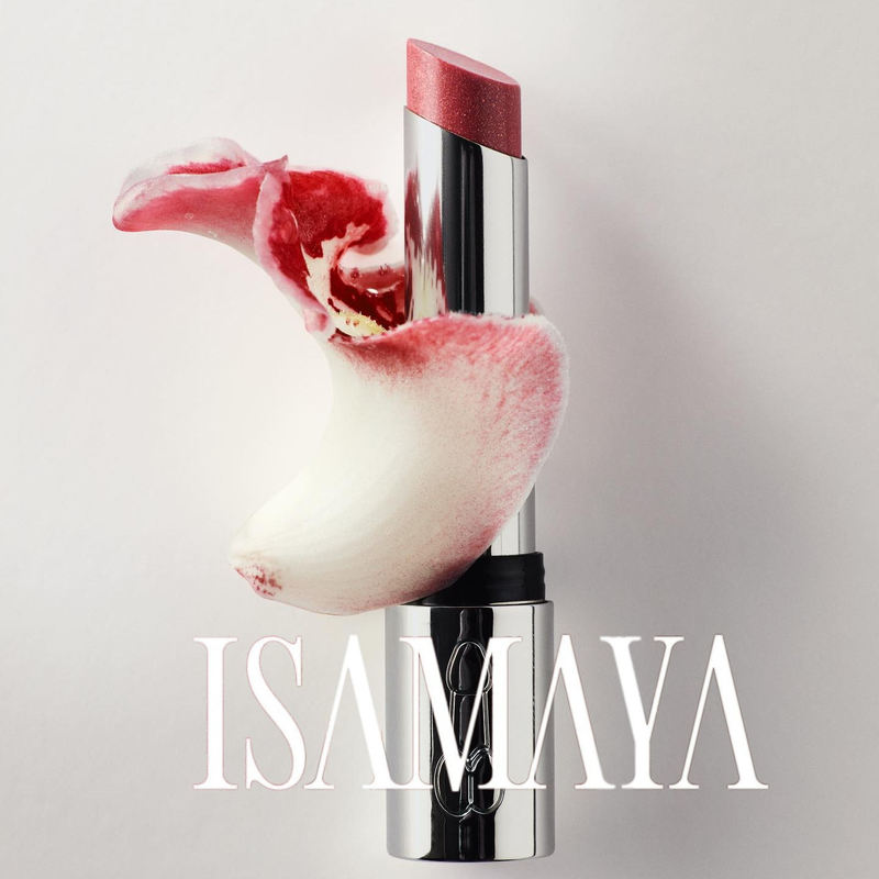 Isamaya Black Fine Glitter Vanity Shiny Lipstick Lips Metal Metallic Lip Balm Refillable