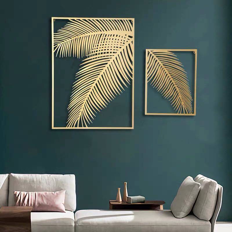 Nordic porch living room home metal wall decoration pendant modern minimalist light luxury wall decoration creative wrought iron wall decoration