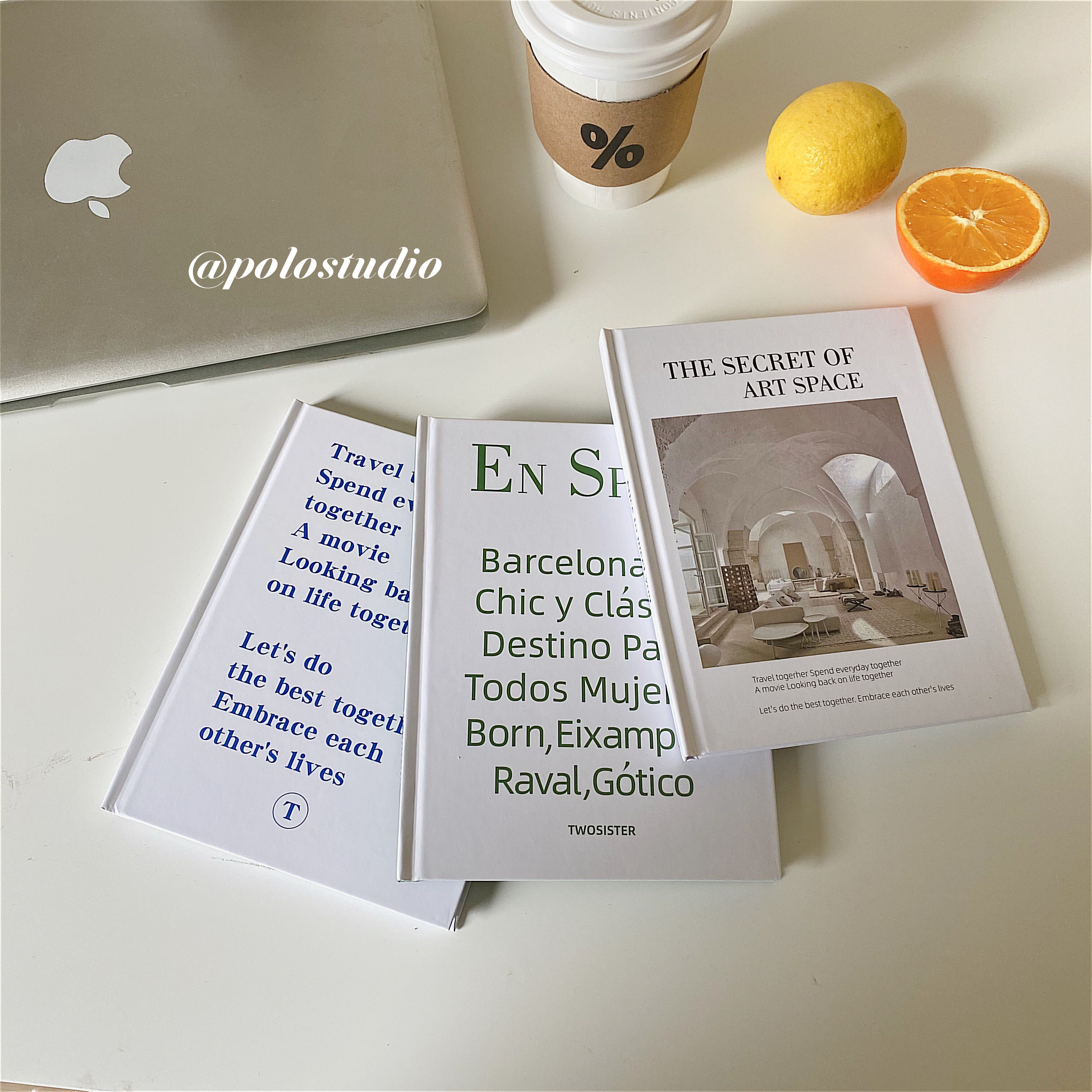 ins English Cover notebook art magazine This day notepad notepad office photo props hardshell benson