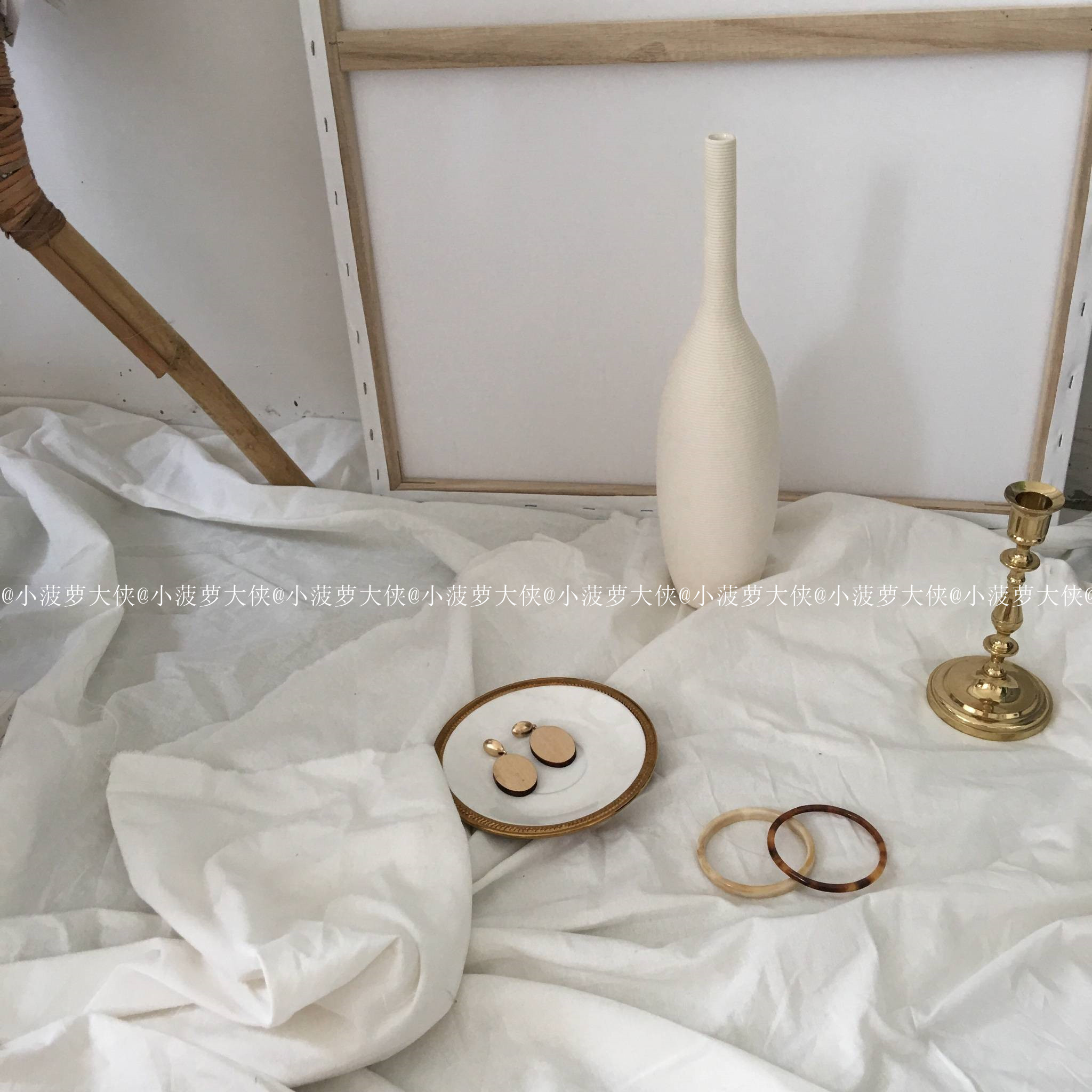 ins Korean style white cotton bed single class swing background cloth Studio background cloth model background cloth