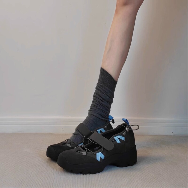 Wheat House ~! Retro Functional Style Velcro Mary Jane Shoes for Women, Ballet-Style Thick-Soled Small Leather Shoes Wheat House ~! Retro Functional Style Velcro Mary Jane Shoes for Women, Ballet-Style Thick-Soled Small Leather Shoes