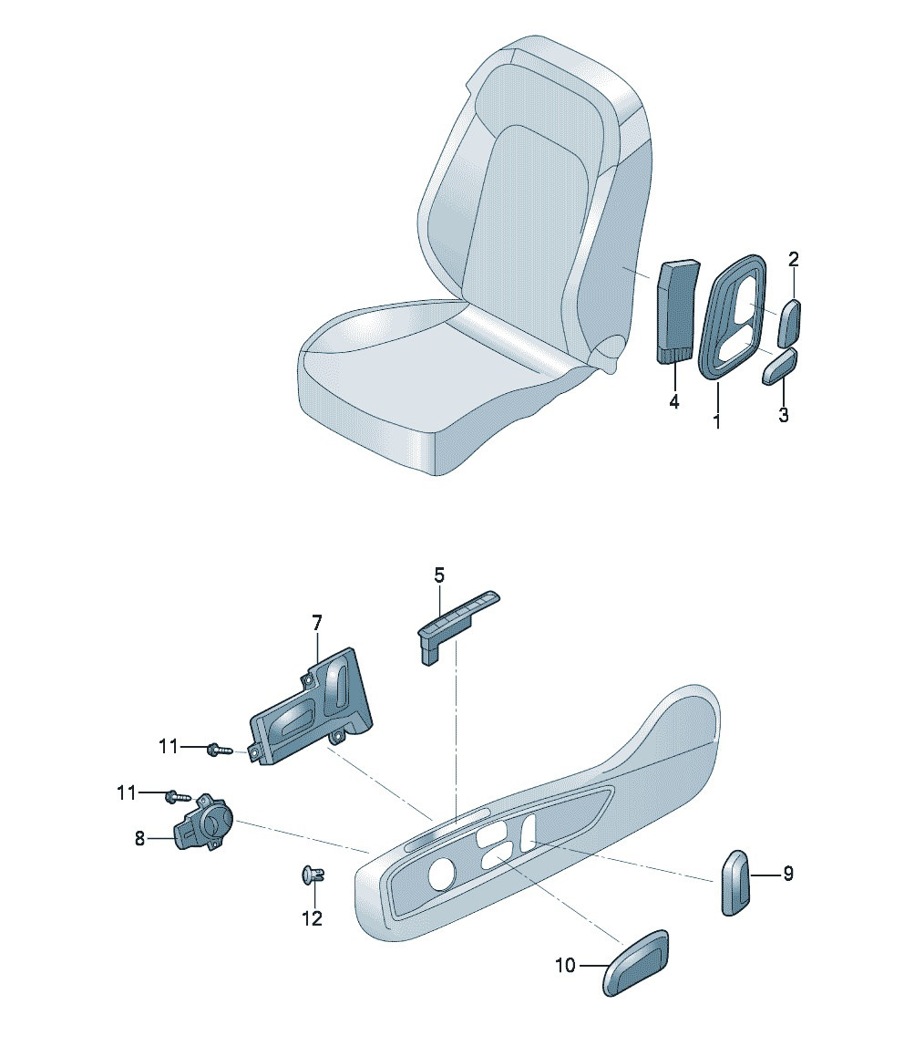 迈腾GTE插电混动 电子设备 座椅上的开关和按钮