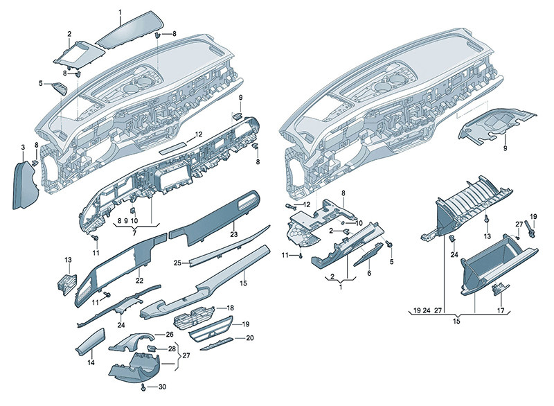 上汽大通MAXUS V90 车身 仪表板加装件