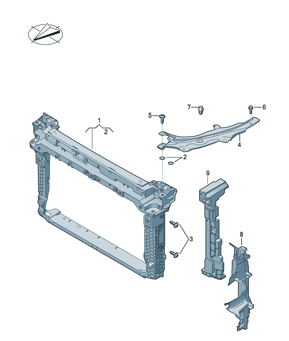上汽大通MAXUS V90 车身 前围支架及附件