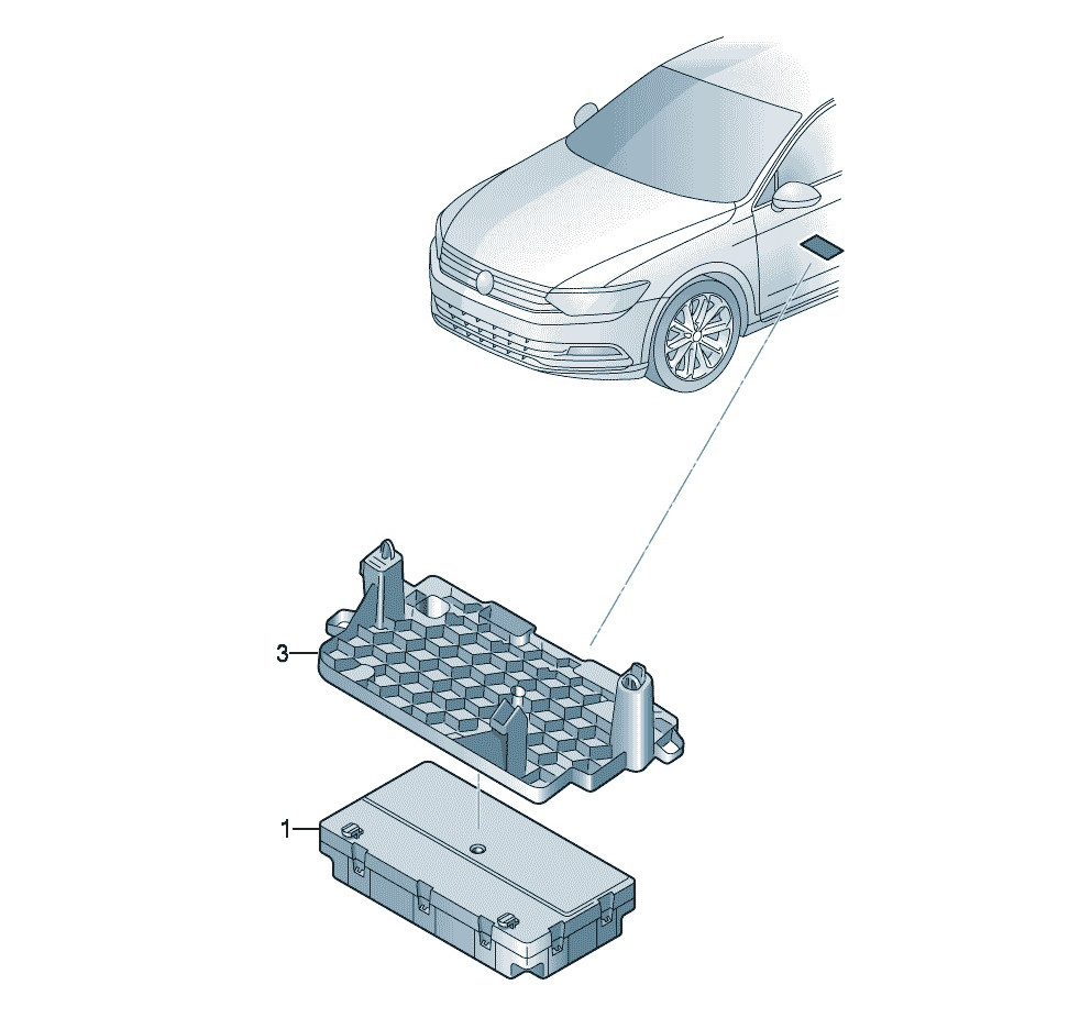 迈腾GTE插电混动 电子设备 座椅和靠背调整控制单元