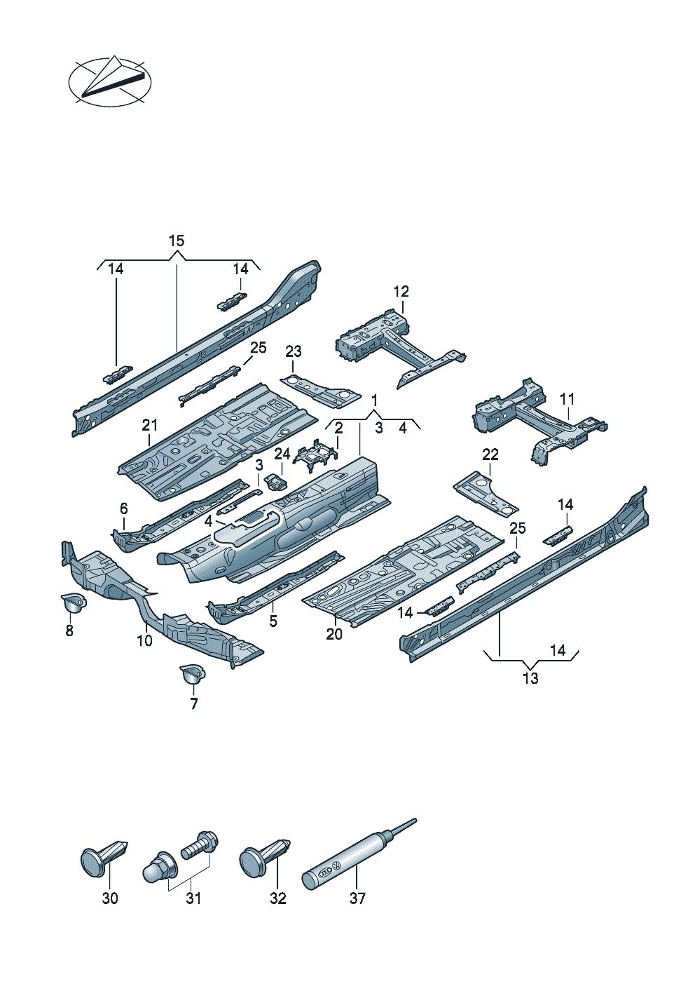 上汽大通MAXUS V90 车身 底板