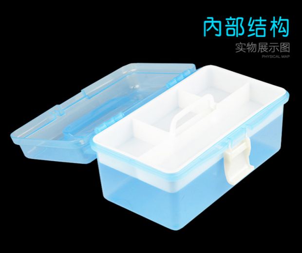 Hộp dụng cụ làm móng tay bằng nhựa lớn vừa và nhỏ nhiều lớp dày hoàn thiện hộ gia đình với một bộ hộp vận chuyển đầy đủ kềm cắt móng giả