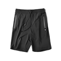 Summer light thin section Mens ice Silk hollowed-out 5 points of transport Pants Mesh Breathable Black Mid Pants Big Code Beach Shorts