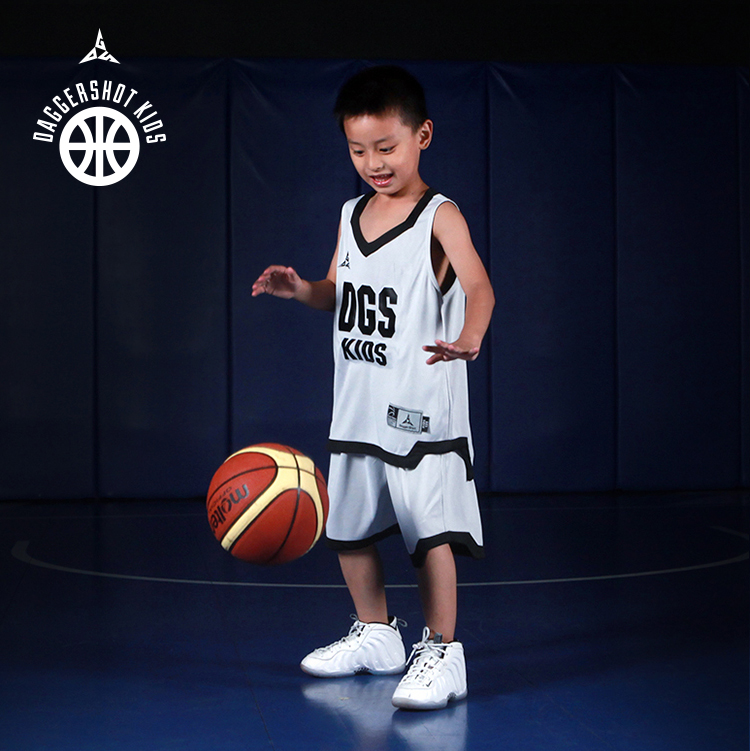 DaggerShot Children's Basketball Clothes Customized Set Clothes for Single - Layer Double - sided Basketball Clothes Training Clothes 03