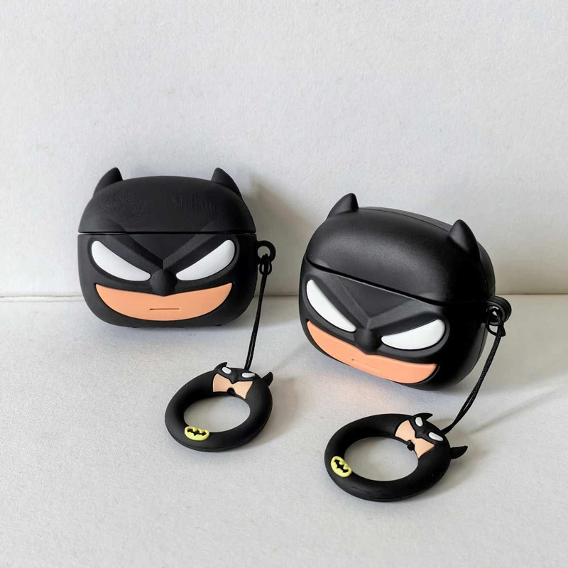 Marvel Cartoon Cute Batman Iron Man Venom Creative Hanging Ring Suitable for AirPods 2/3/4 Generation Apple Wireless Bluetooth Earphone Case Protective Shell Pro2 Three-Dimensional Silicone Anti-Fall Storage Box Marvel Cartoon Cute Batman Iron Man Venom Creative Hanging Ring Suitable for AirPods 2/3/4 Generation Apple Wireless Bluetooth Earphone Case Protective Shell Pro2 Three-Dimensional Silicone Anti-Fall Storage Box