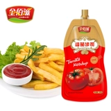 Jin Baizi Tomato Sasis 320G сжимаемое томатное соус овощные фрукты варенья пицца гамбургеры схватили пирожные и картофель фри в соусе