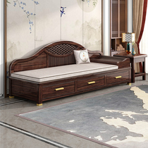 New Chinese style solid wood chaise lounge light luxury sofa bed small apartment chaise lounge lazy lounge chair separate chaise lounge chair