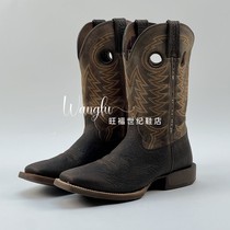 D43 Code Special Price Bull Leather Fashion Knight Horse Boots Man Boots Sleeves Real Goodyear Cowboy Boots Flat Head