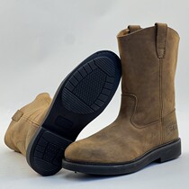 Size 42 Round Head Cavalier Mens Boots Western Cowboy Boots Single Layer Four Seasons Goodyear Sewn Sleeve