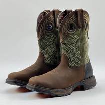 D Fashion Comfort Mens Shoes Western Riding Boots Cowboy Boots Leather Boots Embroidered Sleeves Square Head Boots Sturdy And Resistant