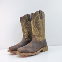 New Goodyear Bull Leather Male Boots Embroidery Knight Horse Boots Sleeve Steel Head Locomotive Boots 41 4246 yards