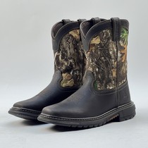 27 size 32 camouflage sleeve cowhide outdoor knight pony boots cowboy shoes