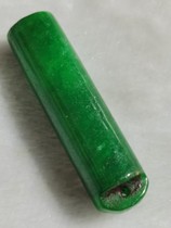 Qing Dynasty old jadeite A-grade plume tube pure natural raw ore jadeite old goods collected in rural areas priced at 180