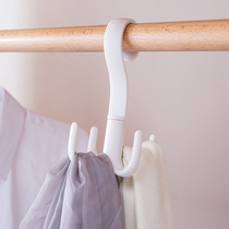 Rotatable multi-purpose rack wardrobe silk scarf clothing rack multifunctional household tie hanging plastic adhesive hook four claw rack