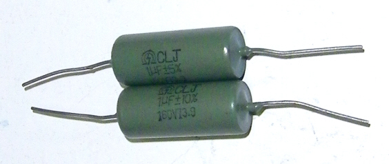 Acoustic vacuum tube cholecator capacitive metallization polyester fiber capacitor CLJ 1uF 160V