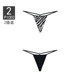 2-pack of low-waist pure cotton thin-strap thongs for girls, sexy, hot and tempting butt-revealing T-shaped double-sided large size T-pants for women