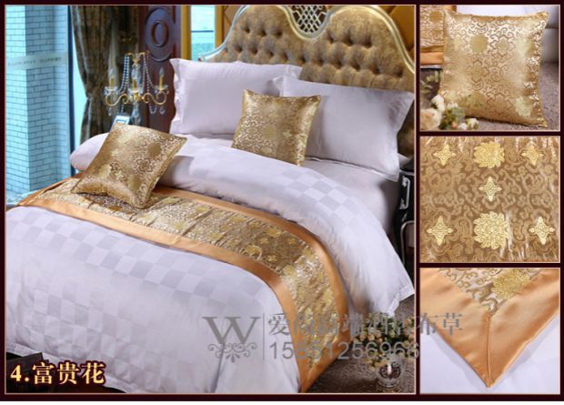 Khách sạn giường ngủ vải cao cấp khách sạn màu rắn khăn giường khách sạn giường ngủ cờ đuôi pad bảng cờ giường thảm trải giường cao cấp