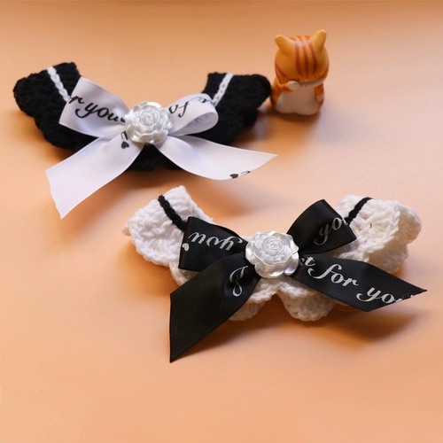 Плетеный небольшой шарф ручной работы, чокер, слюнявчик, нагрудник, в стиле Шанель