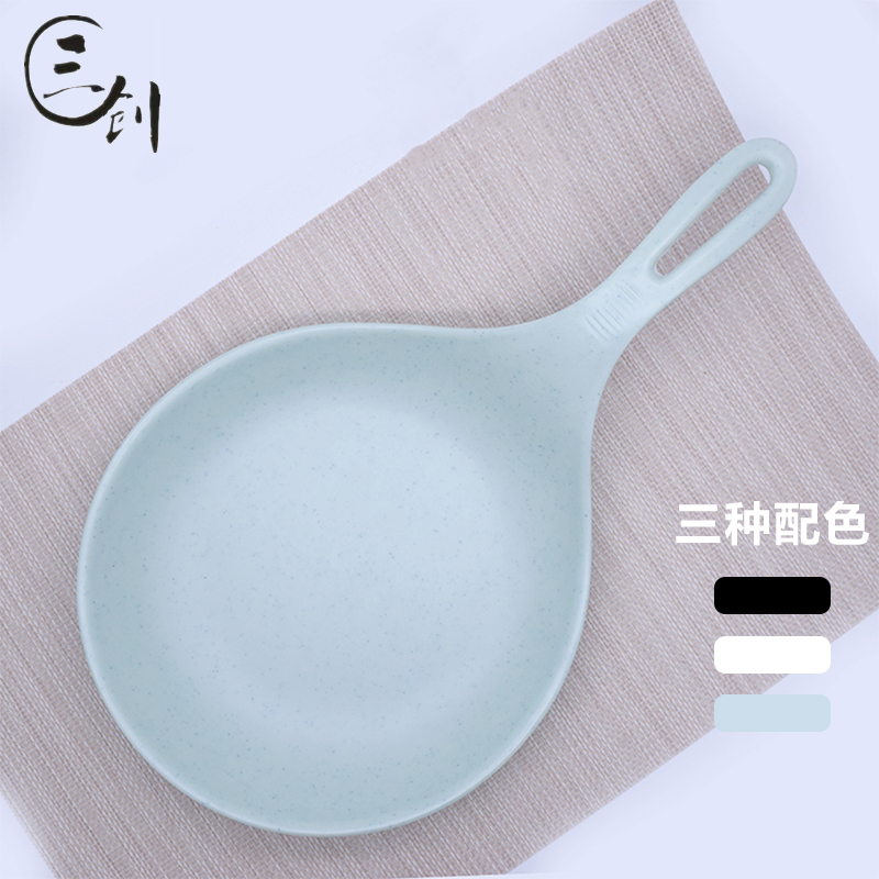 Handheld Plate for Hot Pot, Barbecue, Fried Rice, Single-Handle Plate Spoon, Pizza Plate, Serving Dish, Handheld Plate for Home Use, Same Style as Sanchuang Food Show Handheld Plate for Hot Pot, Barbecue, Fried Rice, Single-Handle Plate Spoon, Pizza Plate, Serving Dish, Handheld Plate for Home Use, Same Style as Sanchuang Food Show
