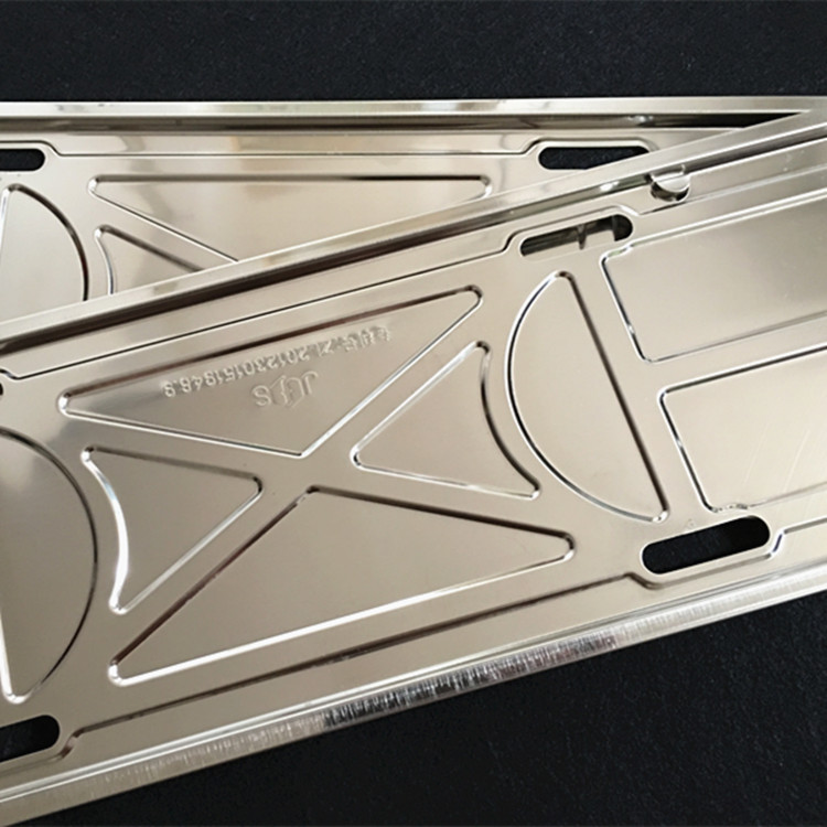 New energy license plate frame stainless steel new traffic regulations green license plate frame 304 thickened license plate tray