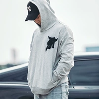 Áo len nam mùa thu 2018 mới Âu và Mỹ nam đường phố cổ tròn áo thun rộng rãi áo len thể thao nam hoodie áo đôi hoodie