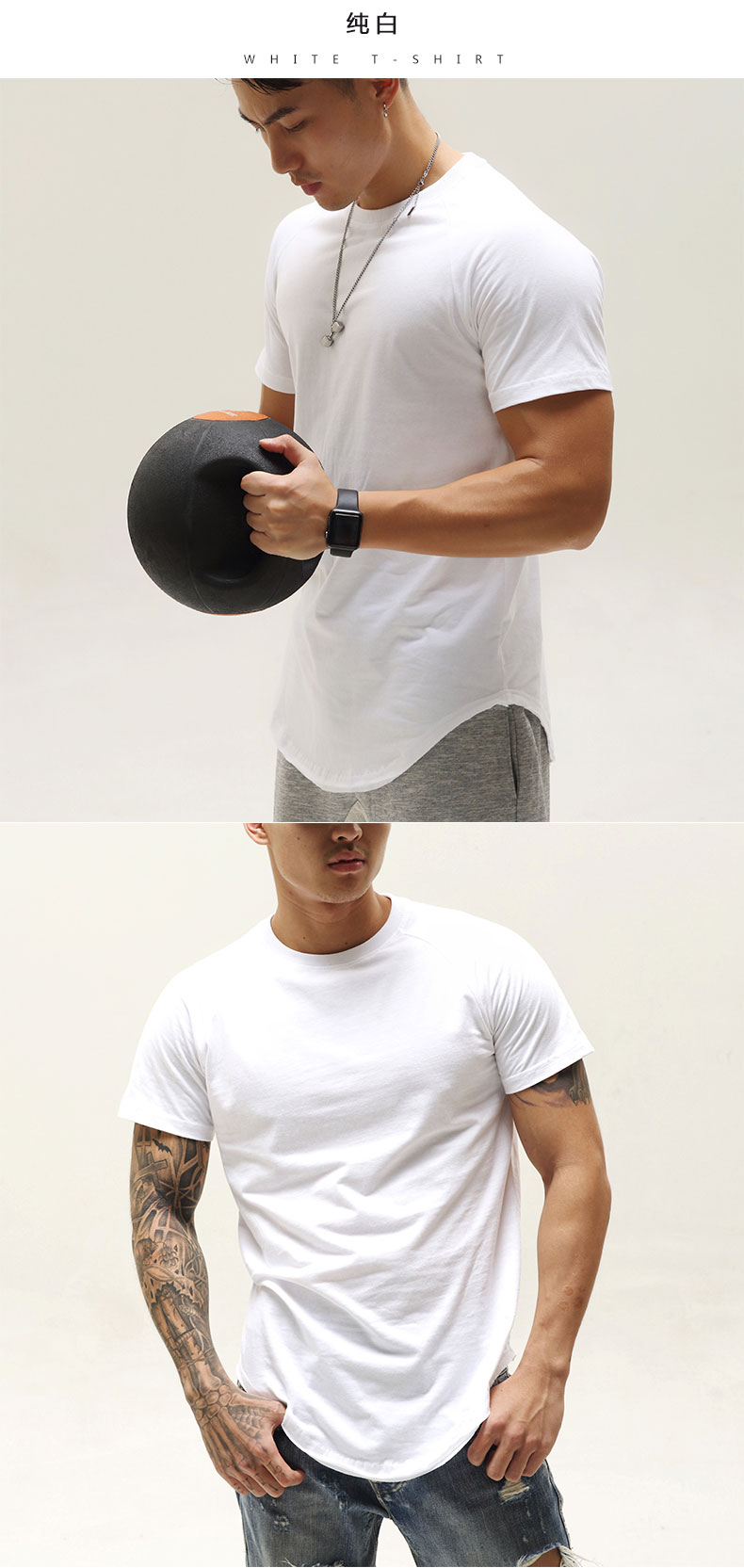 Áo thun thể thao nam màu rắn phong cách châu Âu và Mỹ mùa hè chạy áo khâu cotton đáy áo Slim tay áo ngắn thoáng khí áo tank